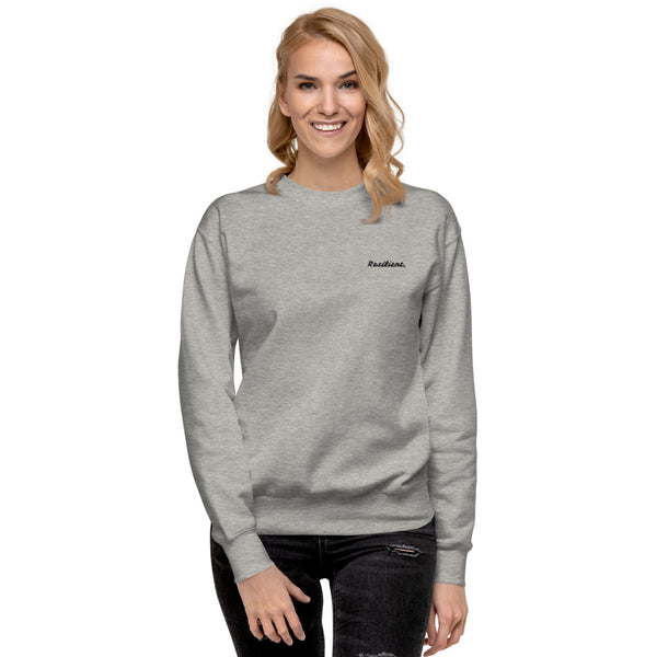 Resilient Period Embroidered Cursive Font Unisex Crewneck Sweatshirt