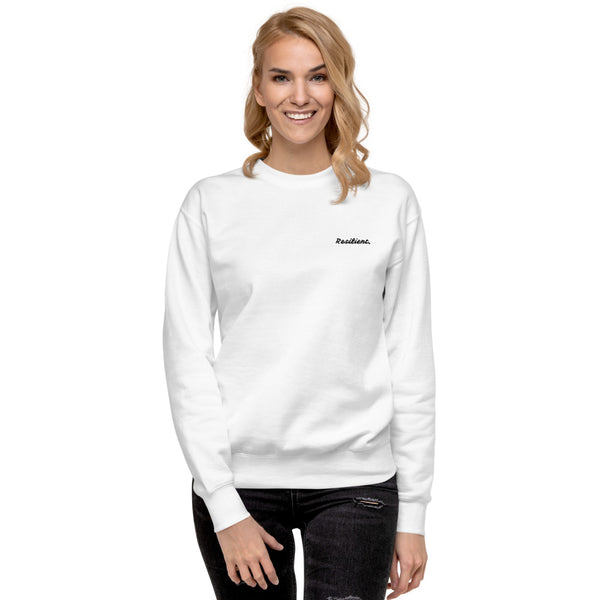 Resilient Period Embroidered Cursive Font Unisex Crewneck Sweatshirt