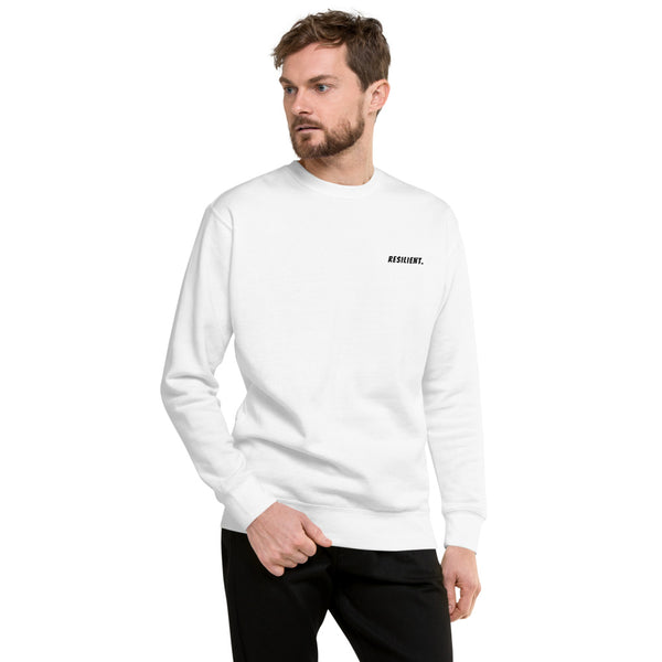 Resilient Period Embroidered Font Unisex Crewneck Sweatshirt