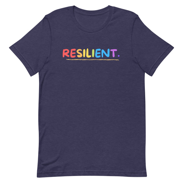 Resilient. Colorful Rainbow Short Sleeve Unisex t-shirt