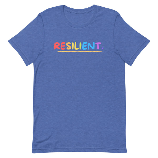 Resilient. Colorful Rainbow Short Sleeve Unisex t-shirt